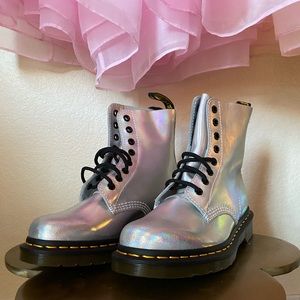 Dr Marten Original 1460 Silver Holographic Combat Boot 7